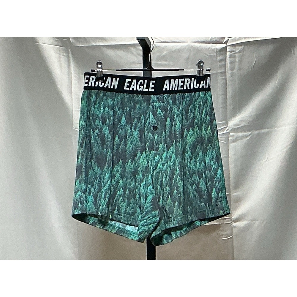 American Eagle Men's Boxer Shorts XS 26-28 Forest Tree Print NWOT